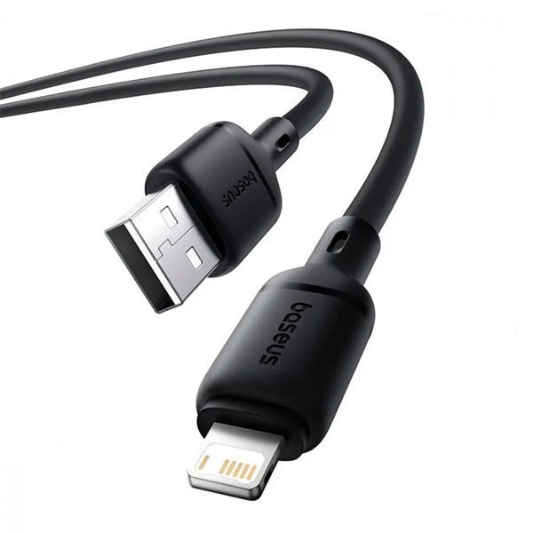 USB Cable Baseus Silky Series Fast Charging Lightning 2.4A (2m) black 45974 фото