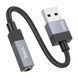 AUX Hoco UPA32D USB to Jack adapter black 20907 фото 3