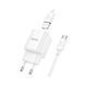 МЗП Hoco C145А 18W/3A + cable Type-C white 38835 фото 3
