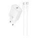 МЗП Hoco N62 PD 30W/3A (1USB-C) + cable Type-C to Type-C white 49005 фото 2
