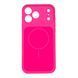 Silicone case iPhone 17 Pro with MagSafe Vision pink neon 48059 фото