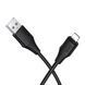 USB Cable Hoco Lightning X124 2.4A 1m black 44123 фото 4