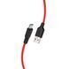 USB Cable Hoco micro usb X21 2.4A 1m red 04203 фото 2