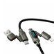 USB Cable Hoco U152 4 in1 240W 3 Type-C + Lightning 1m black 46806 фото 2