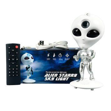 Нiчник проектор Прибулець Alien + повторює слова white 43090 фото