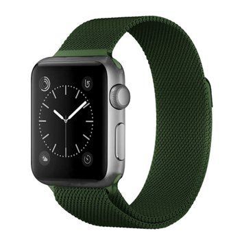 Універсальний ремінець 20mm Milanese Loop khaki 42566 фото