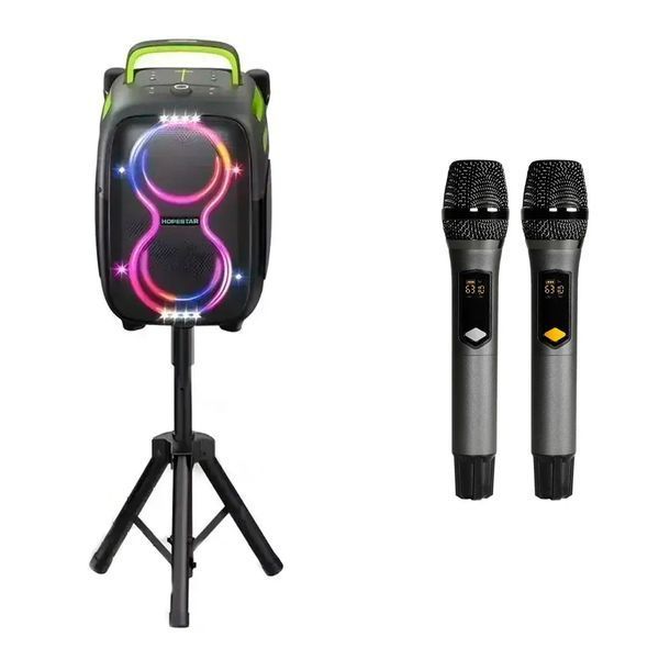 Колонка Bluetooth Hopestar Party One Club 650W/36000mAh + 2 мікрофона black 45004 фото