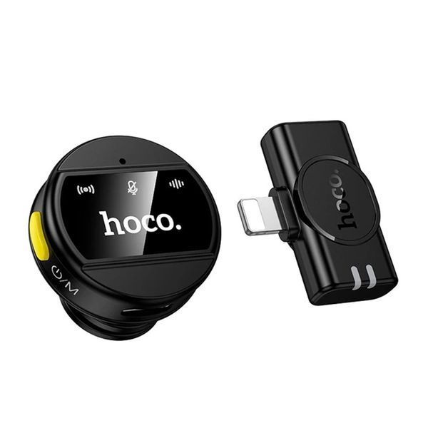 Мікрофон петличний bluetooth Hoco L21 Lightning black 44280 фото