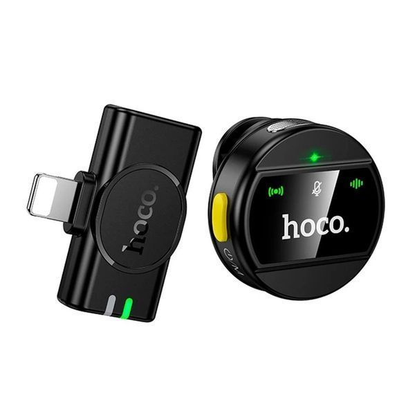 Мікрофон петличний bluetooth Hoco L21 Lightning black 44280 фото