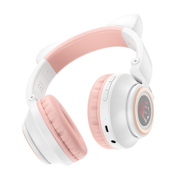 Навушники Big Bluetooth Borofone BO 18 Cat white 38598 фото