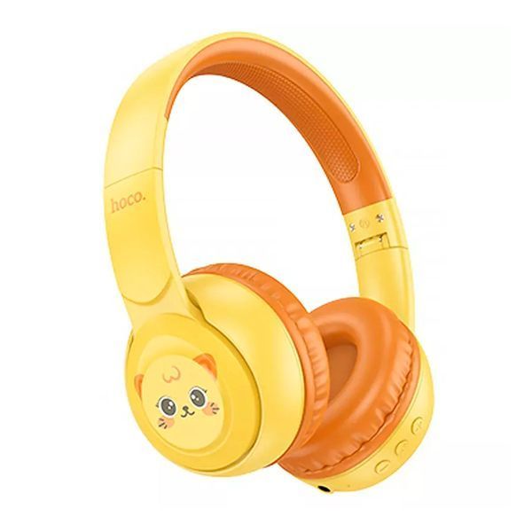 Навушники Big Bluetooth Hoco W60 Cat yellow 44232 фото