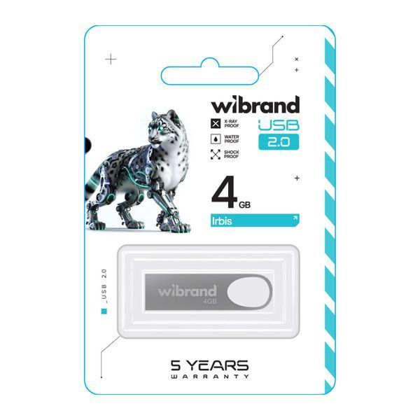 USB Flash 4 GB Wibrand Irbis Silver 23516 фото