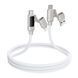 USB Cable Hoco U152 4 in1 240W 3 Type-C + Lightning 1m grey 46807 фото 2