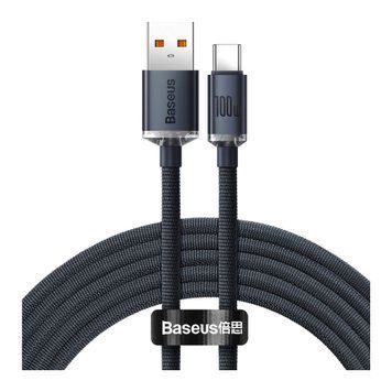 Кабель Baseus Crystal Shine Series Type-C to Type-C 100W (2m) black 11034 фото