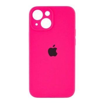 Silicone case Full camera iPhone 15 pink neon 34436 фото