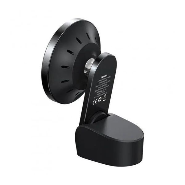 Автомобільний тримач з Бездротовим ЗП Baseus Big Energy 15W black 20408 фото