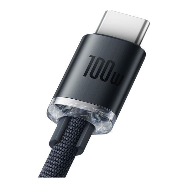 Кабель Baseus Crystal Shine Series Type-C to Type-C 100W (2m) black 11034 фото