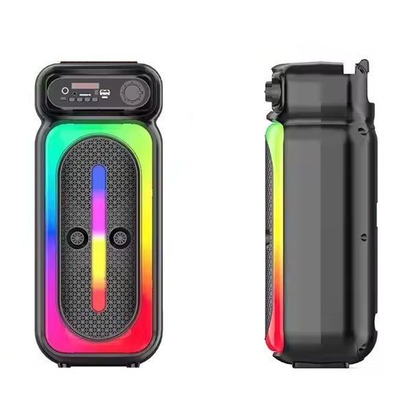 Колонка BIG Bluetooth Sing-e ZQS4270M з RGB-підсвічуванням + 1 мікрофон black 38917 фото