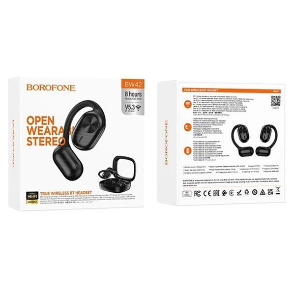 Навушники Air Bluetooth Borofone BW42 Nieve black 34574 фото