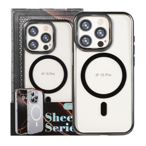 Силікон Samsung S25 Ultra MagSafe Sheen series electroplate black 04077 фото