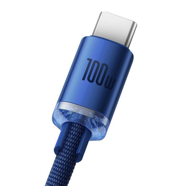 USB Cable Baseus Crystal Shine Series Type-C 100W (1.2m) blue 10335 фото