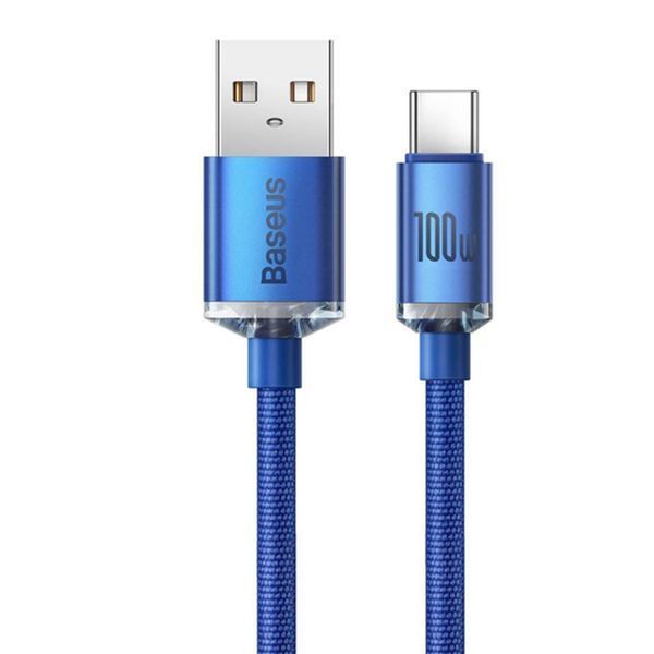 USB Cable Baseus Crystal Shine Series Type-C 100W (1.2m) blue 10335 фото