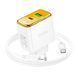 МЗП Hoco CS42A PD 30W/3A (1USB-1USB-C) + cable Type-C to Lightning white 42577 фото 3