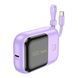 Power bank 10 000 mah Hoco Q20 22.5W+PD20W fully with digital display and cable Purple 00688 фото 2
