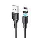 USB Cable Hoco Lightning X52 магніт 2.4A 1m black 23883 фото 2