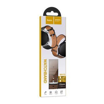 Універсальний ремінець Hoco WH10 22mm Leather brown 39668 фото