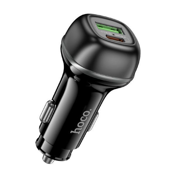 АЗП Hoco Z58A PD 30W/QC3.0 (1USB/1USB-C) black 44076 фото