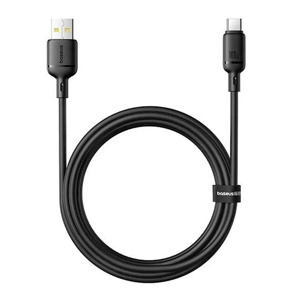 USB Cable Baseus Silky Series Fast Charging Type-C 100W (1m) black 45966 фото