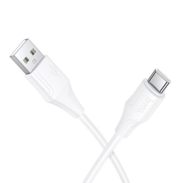 USB Cable Hoco Type-C X124 3A 1m white 44125 фото
