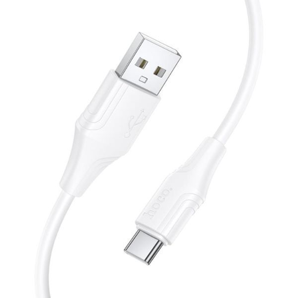 USB Cable Hoco Type-C X124 3A 1m white 44125 фото