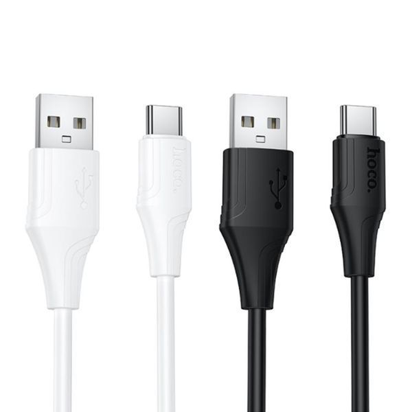USB Cable Hoco Type-C X124 3A 1m white 44125 фото