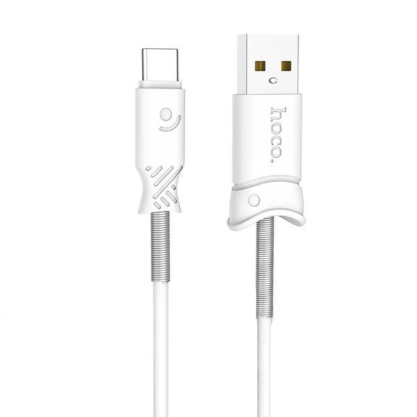 USB Cable Hoco Type-C X24 1m white 44797 фото