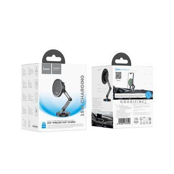 Автотримач з бездротовою зарядкою Hoco HW26 MagSafe black 00049 фото