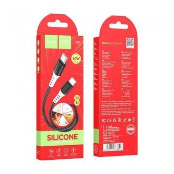 Cable Hoco Type-C to Type-C X82 60W/3A 1m black 32317 фото