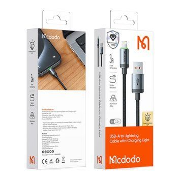 USB Cable McDodo Lightning 1m black 42961 фото