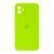 Silicone case Full square close camera iPhone 11 Pro Max neon green 28709 фото