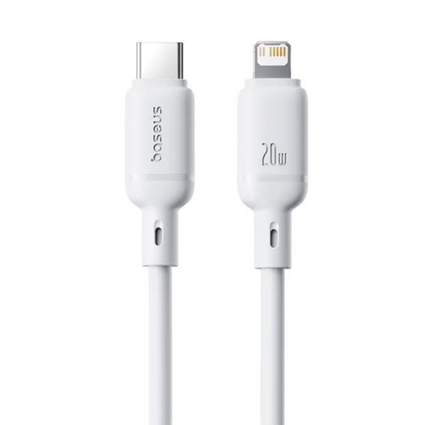 Cable Baseus Silky Series Fast Charging Type-C to Lightning 20W (1m) white 45967 фото