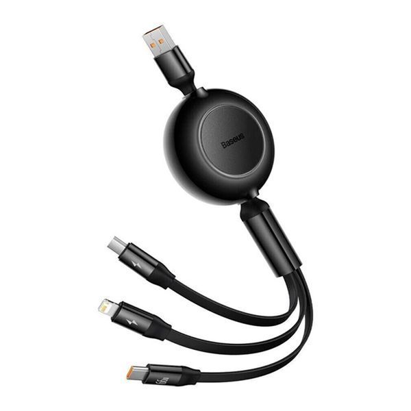 Cable Baseus Bright Mirror 2 Series 3-in-1 (Micro USB+Lightning+Type-C) 66W (1.1m) black 36360 фото
