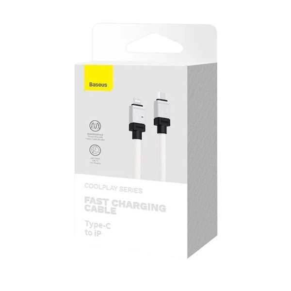 Кабель Baseus CoolPlay Series Type-C to Lightning 20W (1m) white 08422 фото