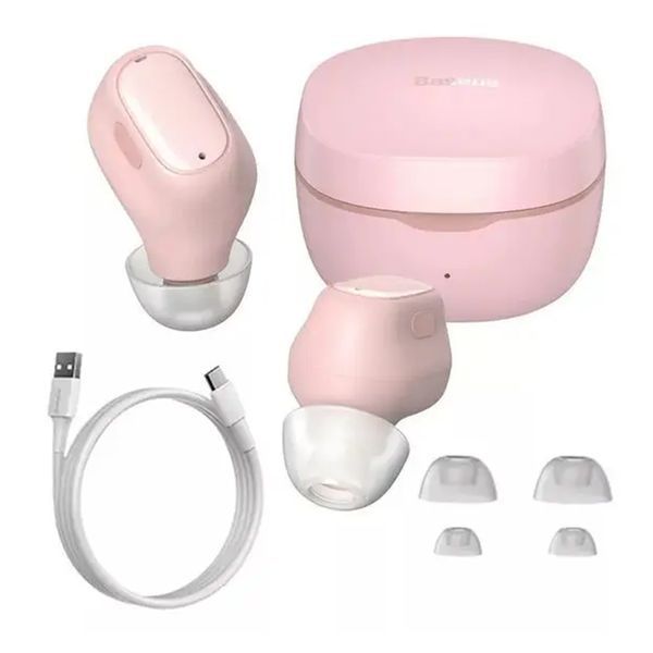 Навушники Air Bluetooh Baseus Bowie WM01 pink 35734 фото