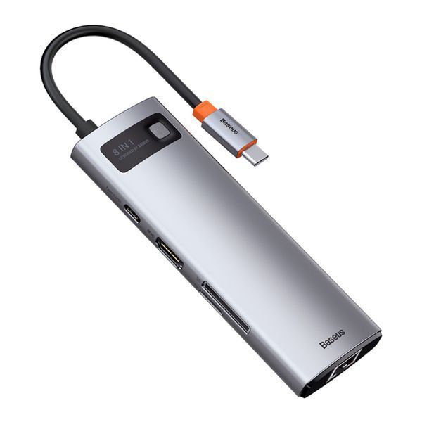 USB-Хаб Baseus Metal Gleam Series 8-in-1 Type-C gray 28982 фото