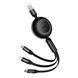 Cable Baseus Bright Mirror 2 Series 3-in-1 (Micro USB+Lightning+Type-C) 66W (1.1m) black 36360 фото 3