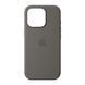Silicone case iPhone 16 with MagSafe stone gray 42110 фото 1