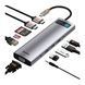 USB-Хаб Baseus Metal Gleam Series 8-in-1 Type-C gray 28982 фото 3