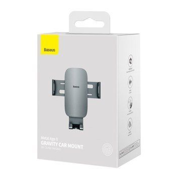Автотримач Baseus Metal Age 2 Gravity Air Outlet Car Mount dark gray 19849 фото