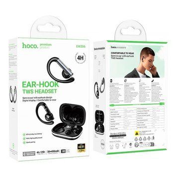 Навушники Air Bluetooth Hoco EW206 black 46553 фото